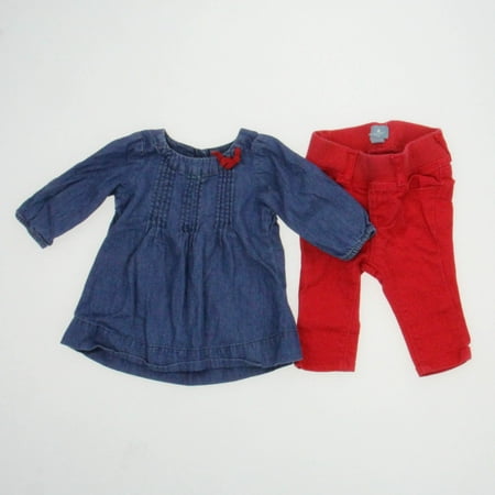 

Pre-owned Gap Girls Blue | Red Apparel Sets size: 0-3 Months