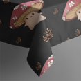 thumbnail image 5 of Red Mushroom Cartoon Black Pattern Square Tablecloth,Waterproof Square Table Cover,Wipeable Spillproof Washable Table Cover for Home Kitchen Party Decor 60"x60"(152x152cm), 5 of 6