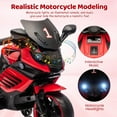 thumbnail image 6 of Trilenars 6V Motorcycle, Electric Ride On Car Toy with Training Wheels, Working Headlight, Horn & Music, Battery PoweRed Ride On Motorcycle Toy for Ages 3-6,Red, 6 of 8