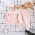 thumbnail image 6 of NIEWTR Kids Sweatsuit Set Girls Infant Toddler Girl Long Sleeve Crewneck Top with Elastic Waist Pants Fall Winter Daily Wear Comfy Sleep Set Soft for 0-6Y(A-Pink,18-24 Months), 6 of 7