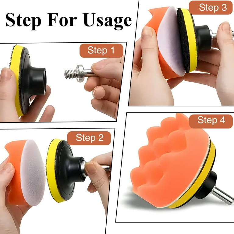 Cyrico 24-Piece 3-Inch Buffing Pad Drill Polishing Kit photo 5