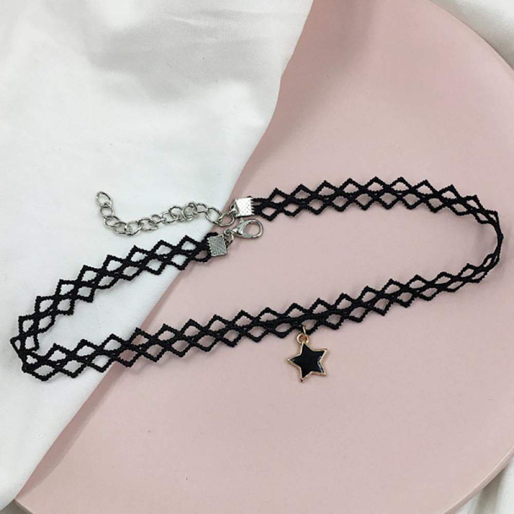 Choker Necklace Black Lace Velvet Strip Woman Collar Party Jewelry