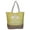 Yellow, variant on Women's Natural "Ready to Flamingle" Fashion Beach Canvas Tote Bag Handbag