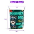 thumbnail image 5 of Schnauzer Dad Like a Regular Dad Only Cooler Happy Father's Day Foldable Laundry Basket Miniature Schnauzer Dog Lover Organizer Storage with Handles - 02007, 5 of 5