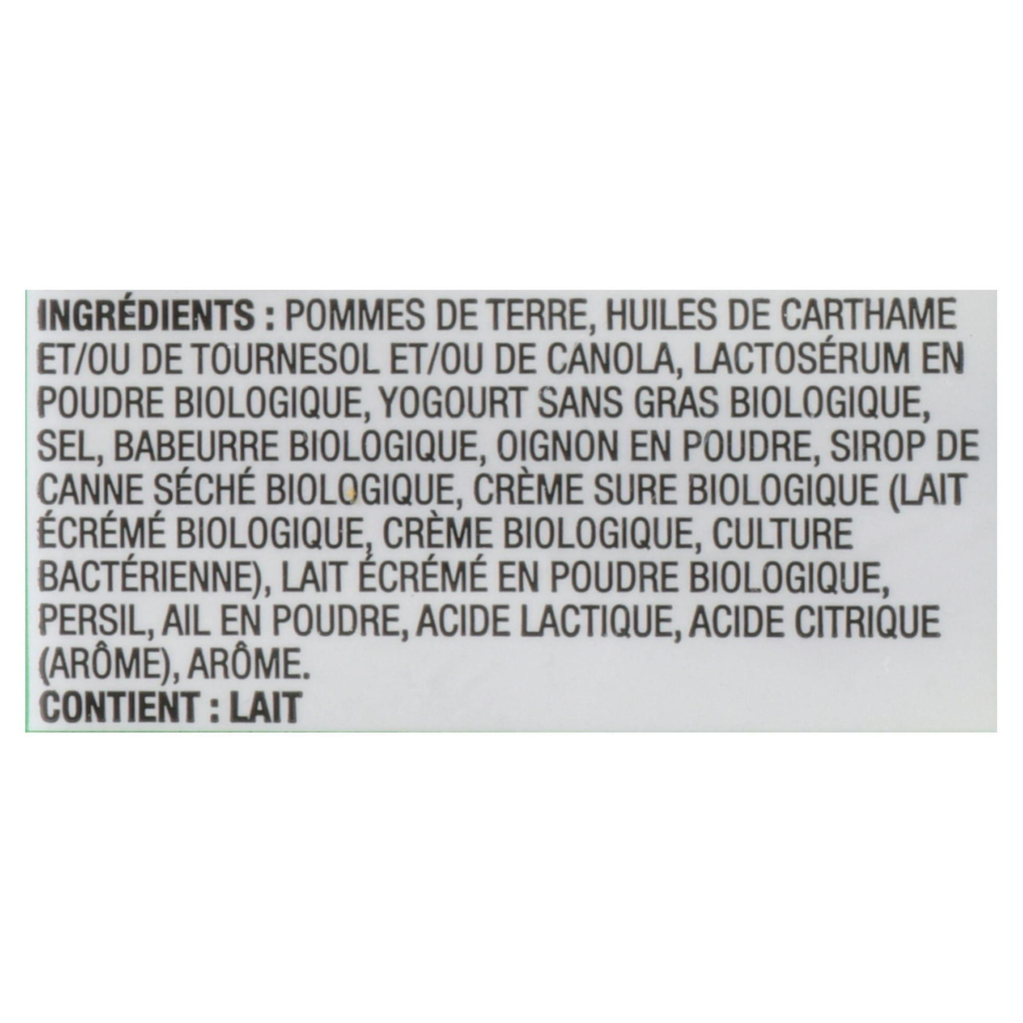 Kettle Chips Croustilles yogourt et oignon vert Sans gluten