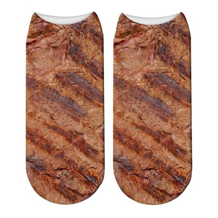 

Veki Casual Work Business Socks 3D Animal Print Medium Sports Socks Extra Wide Socks for Women