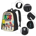thumbnail image 3 of Toca Life World Travel Laptop Backpack College School Computer Bag Black Casual Schoolbag Work Business Daypack Gift for Men Women College, 3 of 5