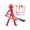 RED, variant on Stick Man Sculpture, 3 Colors Articulated DIY Action Figure for Tabletop Shelf Indoor Art Decoration