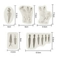 thumbnail image 4 of Easter Cookie Cutter Rabbit Carrot Silicone Fondant Cake Mold Easter Theme Mould Non-stick Cake Decorating Mold-Pink,E, 4 of 6