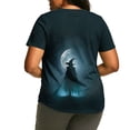 thumbnail image 4 of DIOAZUD Women's Plus Size Halloween T-Shirt Short Sleeve Crew Neck Spooky Graphic Tees Lightweight Casual Fall Tops M-5XL, 4 of 6