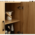 thumbnail image 5 of GZXS Modern Sideboard Buffet Cabinet Three Door Storage Cabinet Side Cabinet for Home and Office，Liquor Cabinet, Dining Room, Hallway, Entry Cabinet Cupboard Console Table, Oak, 5 of 7