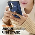 thumbnail image 4 of Case for Samsung Galaxy S24 Ultra Heavy Duty Case with Rotated Ring Holder Stand, Magnetic Car Mount, Military Grade Shockproof Rugged Protection Phone Cover for Galaxy S24 Ultra, Deep Blue, 4 of 8