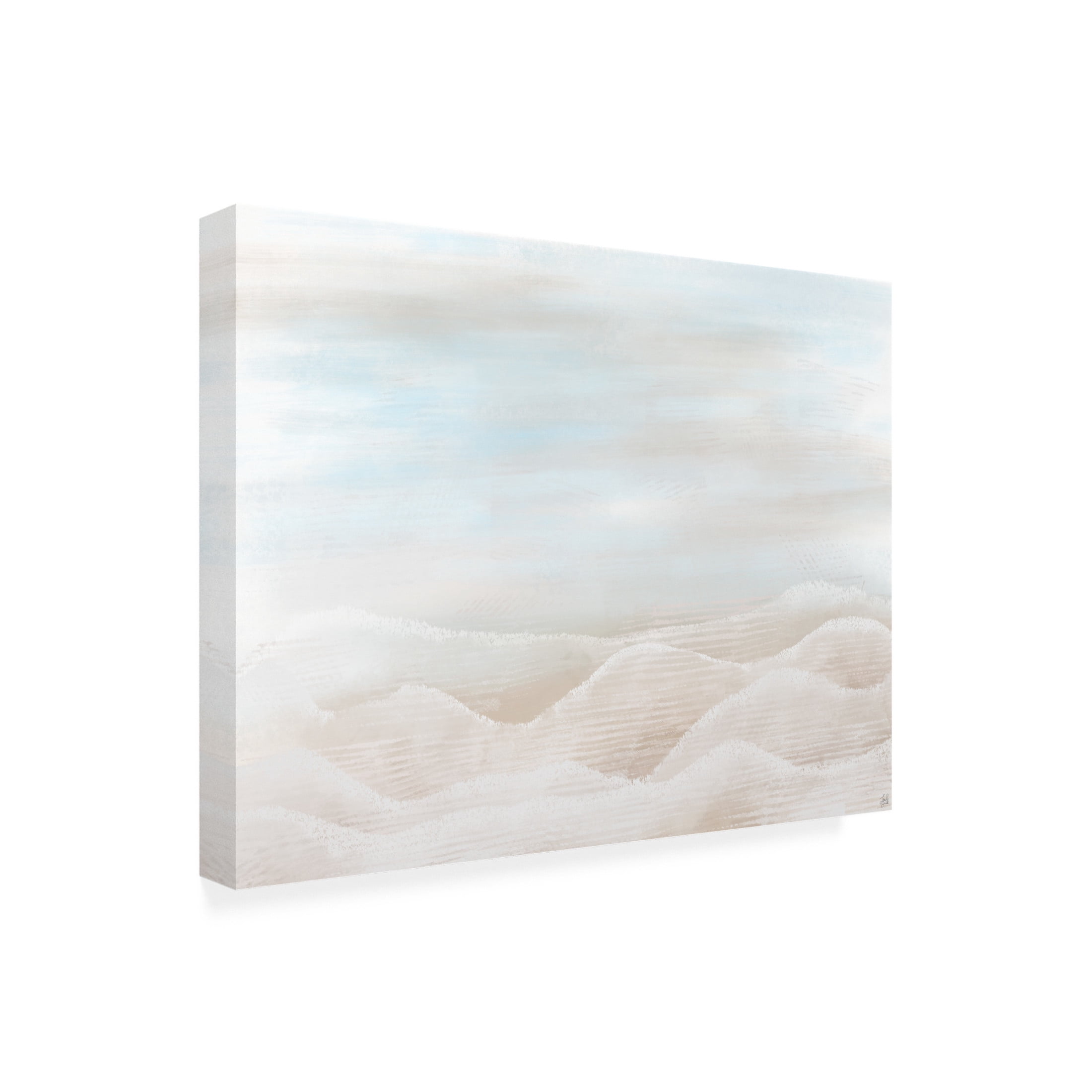 Canvas Wall Art - Line and Brush 'Printed Mountains' Wall Art for Living Room, Bedroom, or Office Décor by Trademark Fine Art - 47 x 35 Inches
