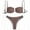*Coffee, variant on ClodeEU Women's Bikini Set ,Comfortable Two Piece Swimsuits White,Womens Plus M