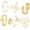 Gold, variant on 6Pcs Arm Cuff Bracelet for Women, Leaves Upper Cuffs Open Adjustable Minimalist Bangle Set Stackable Armband Silver -