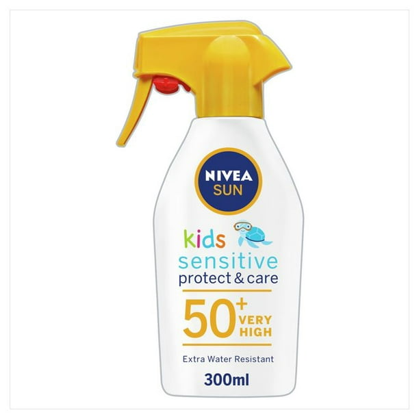 NIVEA SUN Kids Protect & Sensitive Trigger SPF 50+ 300ml - European Version NOT North American Variety - Imported from United by Sentogo - SOLD AS A 2 PACK - Walmart.com
