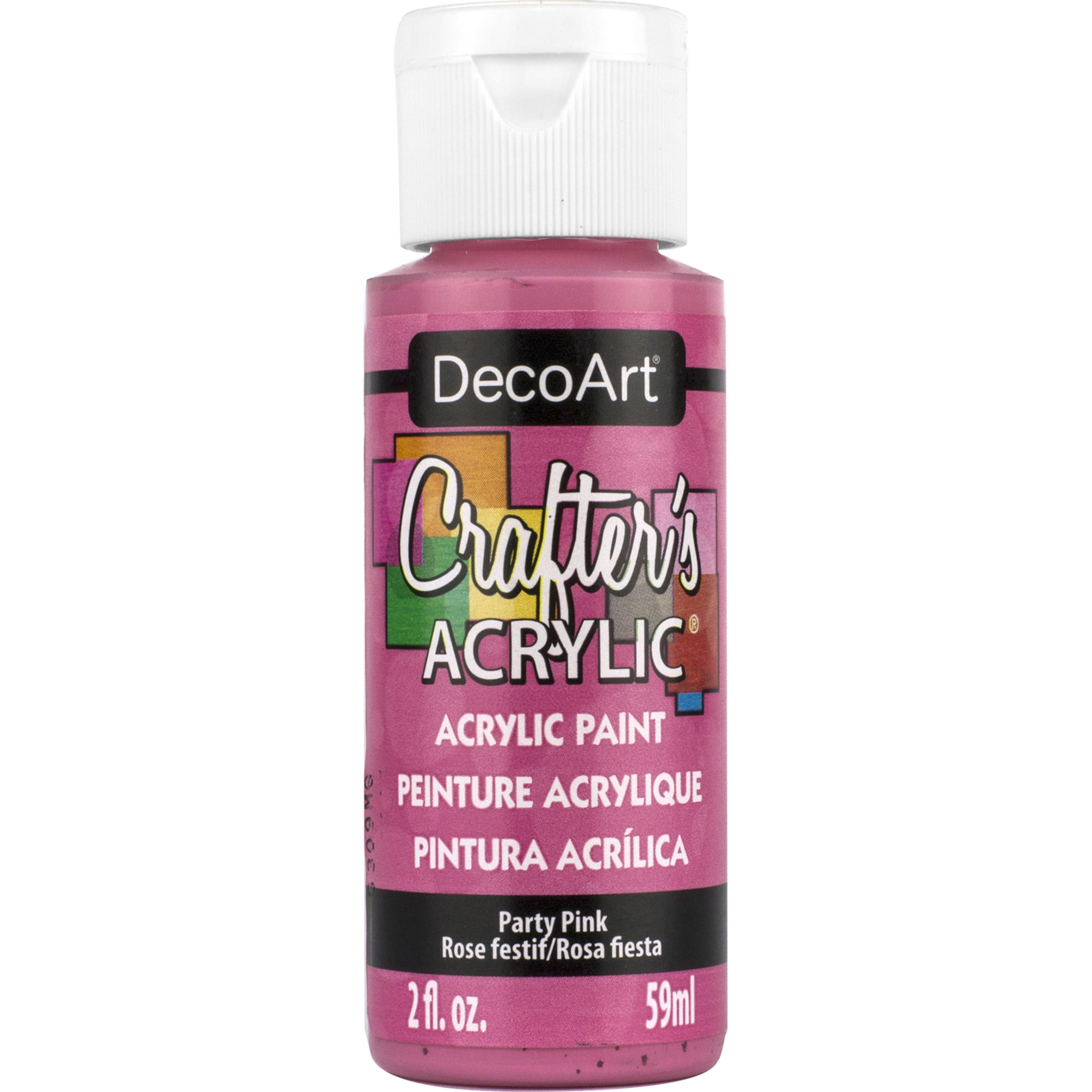 DecoArt Crafter's Acrylic Paint, 2 oz., Party Pink