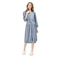 thumbnail image 4 of Prolriy Robes for Women Couple Long Cardigan Hotel Wear Bathrobe Bathrobe Bathrobe Nightgown Womens Robe Blue XL, 4 of 8