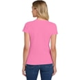 thumbnail image 4 of Gildan Women's Heavy Cotton T-Shirt, Short Sleeve Crewneck Classic Fit Tee, Azalea, Size-S, 4 of 5