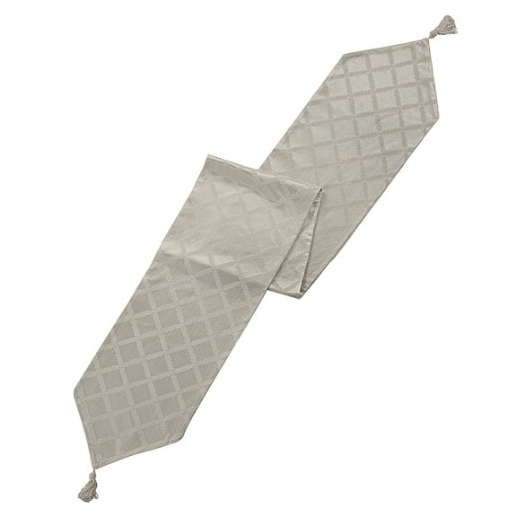 Lenox Laurel Leaf Reversible Table Runner, Platinum - 14"W x 90"L
