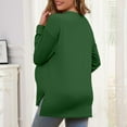 thumbnail image 5 of Zylanna Maternity Shirt with Hidden Zipper, 0versized Spring Side Slit Crew Neck Long Sleeve Nursing Tops Green, 5 of 8