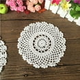 thumbnail image 5 of Napperons en Dentelle Faits à la Main au Crochet, Napperons en Coton, Tissu en Dentelle, Lot de 4, 7 Pouces (Blanc), 5 of 5