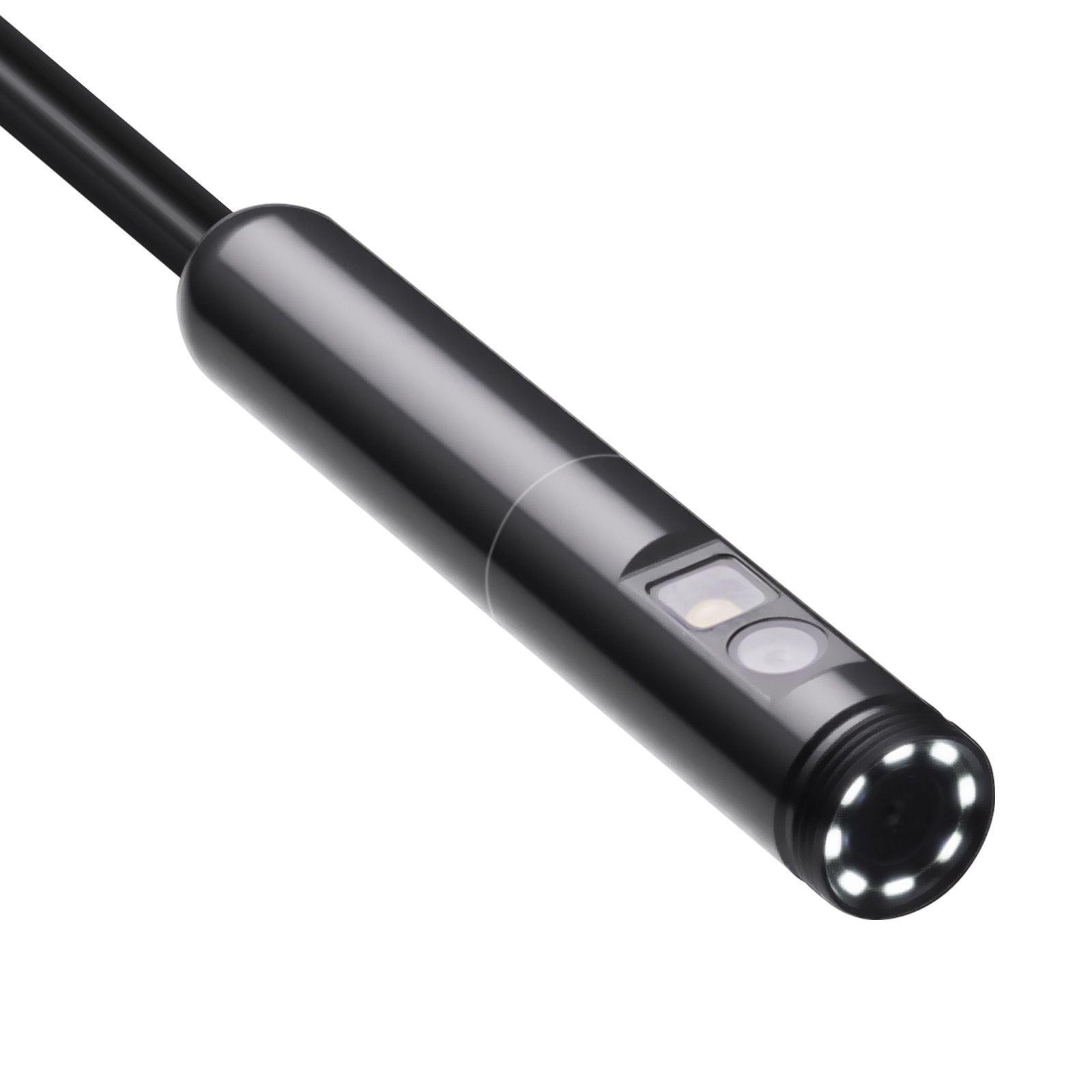 HD Dual Lens Endoscope Camera with 8 LED Lights,16.4FT Waterproof Snake Cable,2X Zoom for Automotive and Plumbing Inspections