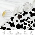 thumbnail image 3 of Gresahom Cow Print Blanket Black and White, Throw Blanket for Couch Bed, Lightweight Soft Cozy Flannel Fleece Push Blanket for Kids Adults Women, Gifts Blanket for Women Teen Girls(40"x50"), 3 of 8