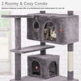 thumbnail image 3 of BestPet Cat Tree 52 inch Tall Cat Tower with Cat Scratching Post,Multi-Level Playpen House,Ashy, 3 of 7