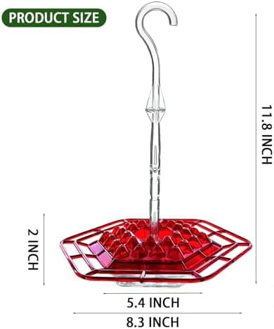 Hummingbird Feeder for Outdoors Hanging,Easy to Clean and Refill,Ant Proof No Leak,with 30 Feeding Ports Saucer Humming Bird Feeder Hummingbird feeders for Window (Purple 1)