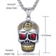 thumbnail image 2 of 2026 Men's Stainless Steel Pendant Necklace Gothic Skull Pendant with 24 Inches Link Chain, 2 of 5