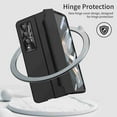 thumbnail image 6 of Elehold Rugged Case for Samsung Galaxy Z Fold 3 7.6 inch 5G 2022 Cover, Hard PC and Soft TPU with Full Body Shockproof Screen Protector Hinge Protection Kickstand Support Wireless Charging Case,Black, 6 of 8
