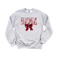 thumbnail image 4 of Bama Sweatshirt with Crimson Coquette Bow Alabama School Pride Red Floral Sweater Gray Sweatshirt Youth Medium, 4 of 5