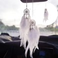 thumbnail image 1 of Lindo pequeño atrapasueños colgante para coche accesorios para interiores, artículos para coche, blanco Feliz Sencillez, 1 of 5