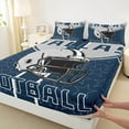 thumbnail image 3 of jejeloiu American Football Twin Sheet Sets,Sports City Twin Fitted Sheet,Dallas Flat Sheet For Child,Lightweight Bedroom Decor,3pcs, 3 of 7