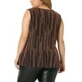 thumbnail image 4 of DARING DIVA Women's Plus Sequin Glitter Gradient Tank Club Party Vest 3X Orange, 4 of 6
