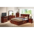 thumbnail image 2 of DeeHome Glory Furniture Louis Phillipe G3100B-QSB Queen Storage Bed , Cherry, 2 of 5
