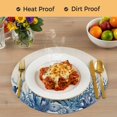 thumbnail image 4 of Summer Coastal Round 13 Inch Placemats Set of 2, Watercolor Ocean Coral Starfish Conch Beige HeatResistant Non Slip Place Mats for Dining Table, Wipeable Braided Kitchen Table Mats for Housewarming, 4 of 9