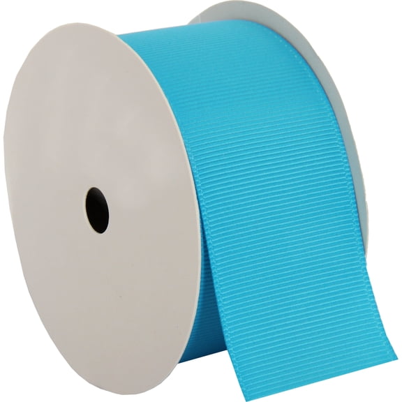 Threadart Grosgrain Ribbon Rolls - 10 yd rolls - 4 Widths 25 Colors - Solid Colors Ribbed Pattern - For Bows, Decorations, Hair Clips, and More - 1 1/2" (1.5") width - Aqua 340