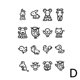 thumbnail image 2 of Tatuajes pequeños y frescos para dedos, semipermanentes, resistentes al agua y al sudor, no reflectantes, de alta gama., 2 of 2