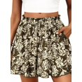 thumbnail image 4 of Women'S Flowy Shorts Summer Beach Vacation Clothes Casual High Waist Wide Leg Ruffle Shorts Color No. 6 L, 4 of 9