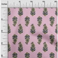 thumbnail image 1 of oneOone Cotton Poplin Fabric Leaves & Paisley Block Printed Craft Fabric BTY 42 Inch Wide, 1 of 4