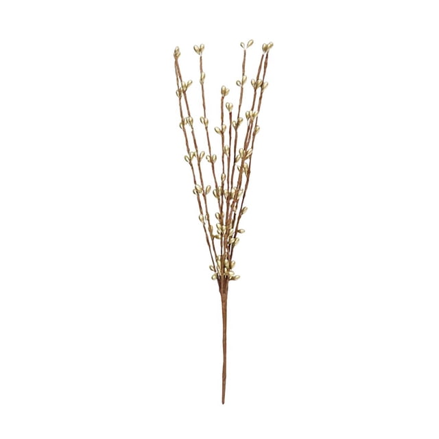 6pcs Christmas Branches Artificial Flowers Picks Gold Color Beautiful Home Decor