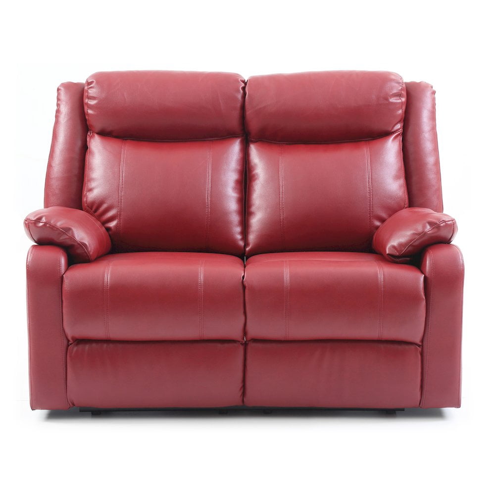 Glory Furniture Ward Reclining Loveseat in Red Color