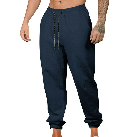 Jgppe Jogger Pants for Men with Pockets Casual Elastic Low Waist Comfy Soft Tapered Sweatpants Sport