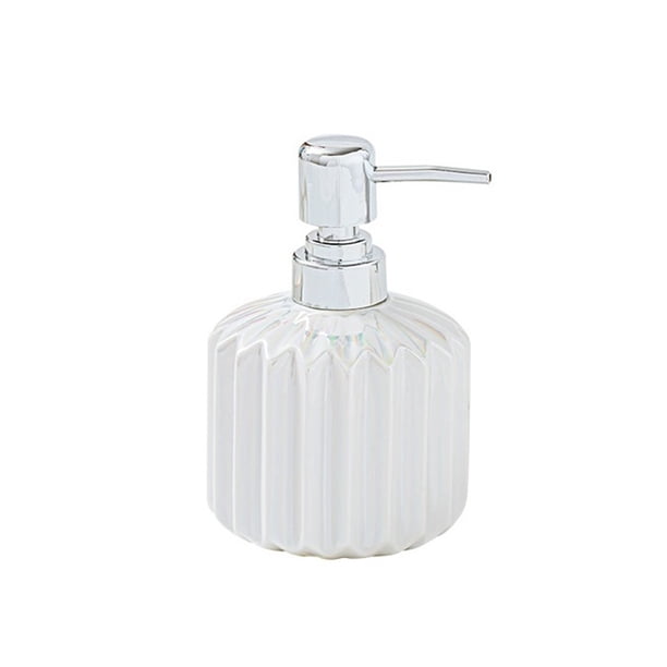 Dispensador de jabón de cerámica for baño con bomba. Botella dispensadora con bomba for lociones, jabones líquidos y champú.