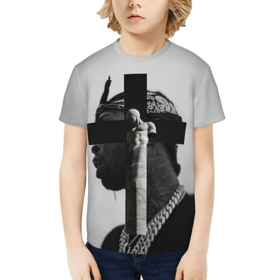 Pop Smoke Kids T-Shirt 3d Printed Graphic T-Shirts Boys And Girls Short Sleeve Shirts For Youth Kids X-Small