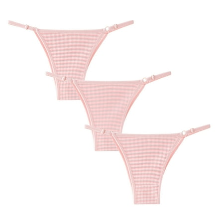 Njoeus Girls Underwear High Waisted Underwear for Women 3 Pack Women Thong Underwear Soft Stretch Ladies Briefshipsters Striped Low Waist Panties Bikini Cheeky Panty Ladies Underwear Panties