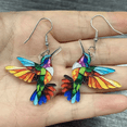 thumbnail image 3 of Aretes De Colibrí Coloridos, Acrilico.mujer Xtellar multicolor, 3 of 3