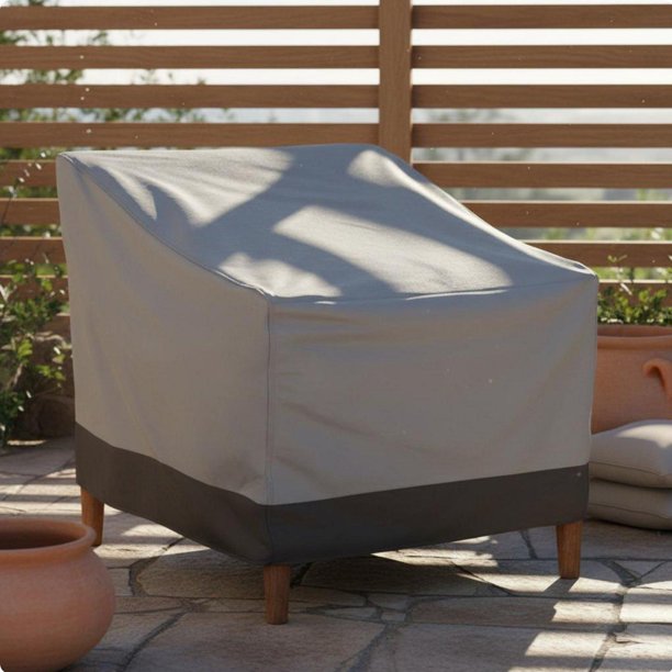 Funda protectora solar para sofá Gris-negro 210D 89x71x89cm